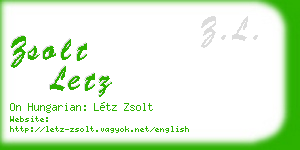 zsolt letz business card